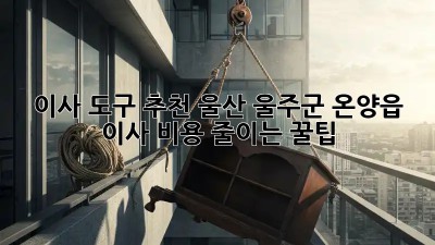 이사 도구 추천: 울산 울주군 온양읍 이사 비용 줄이는 꿀팁!
